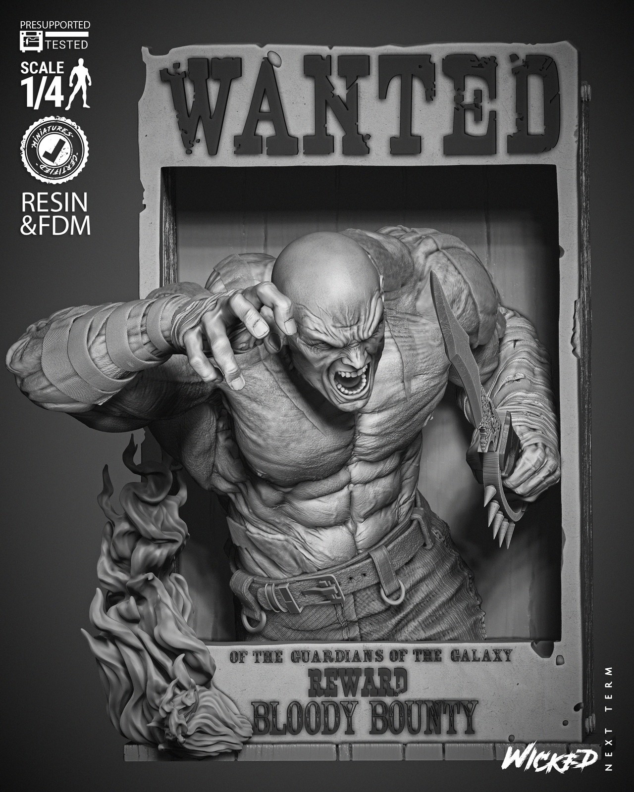 Drax Comic Bust Poster