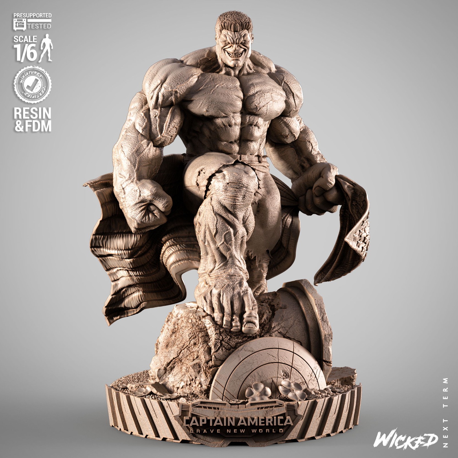 Red Hulk Sculpture - Image 2