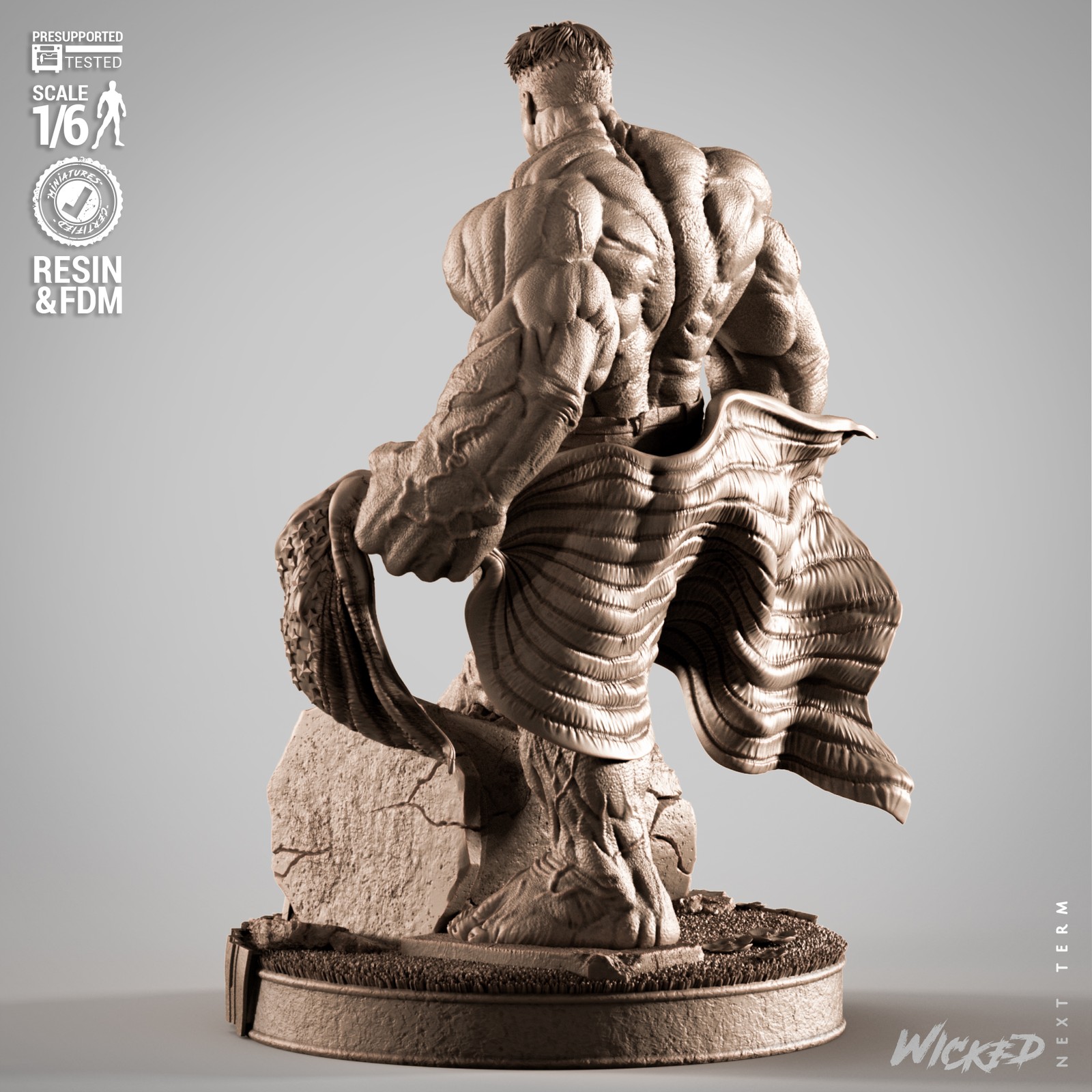 Red Hulk Sculpture - Image 3