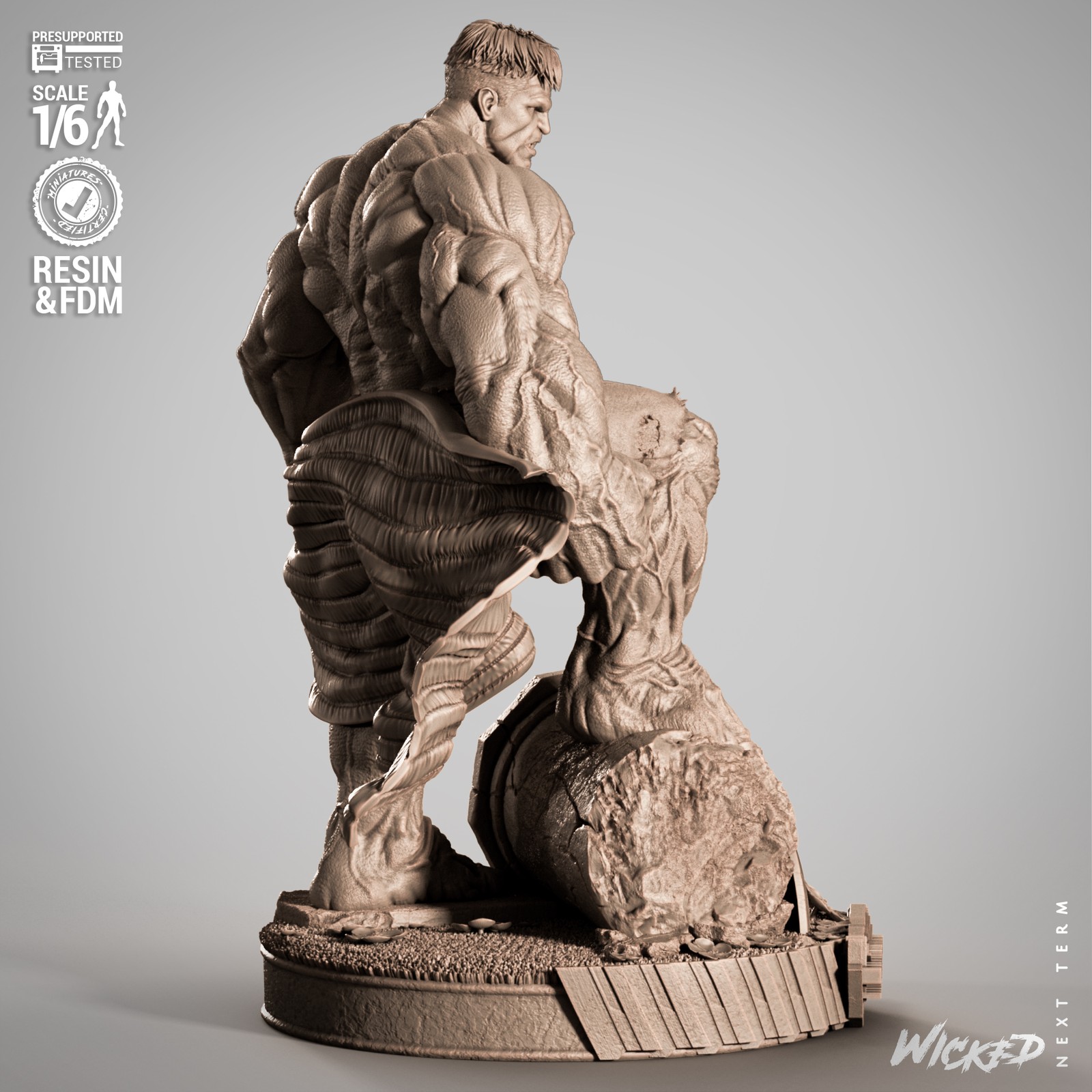 Red Hulk Sculpture - Image 4