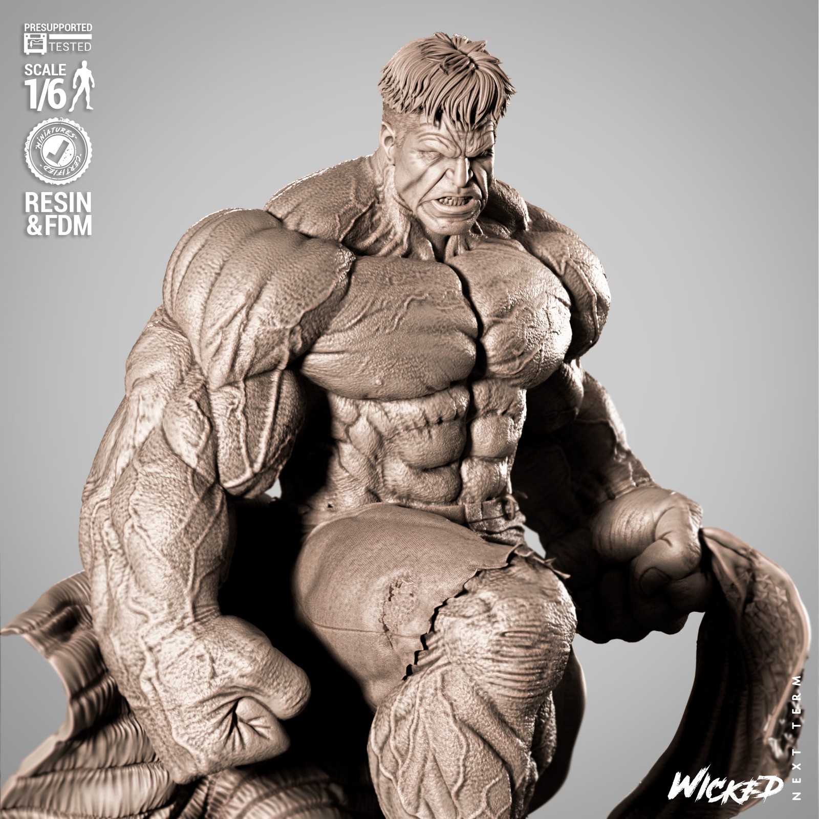 Red Hulk Sculpture - Image 5