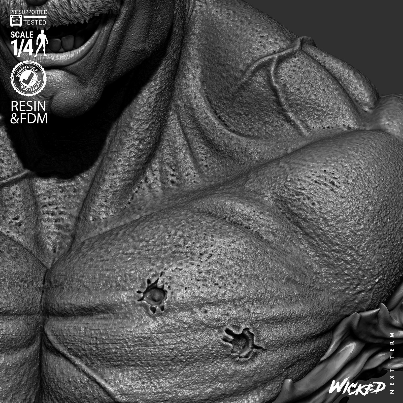 Red Hulk Portrait Bust - Image 3