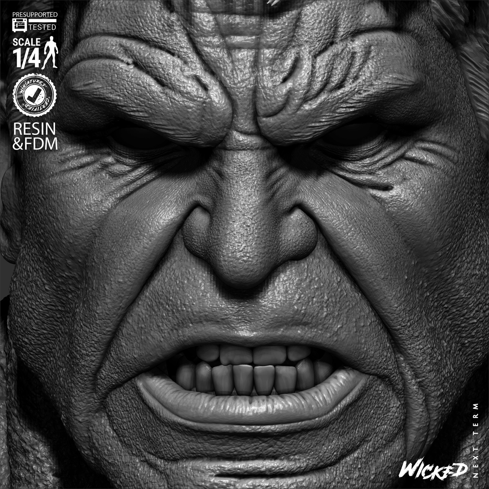 Red Hulk Portrait Bust - Image 4