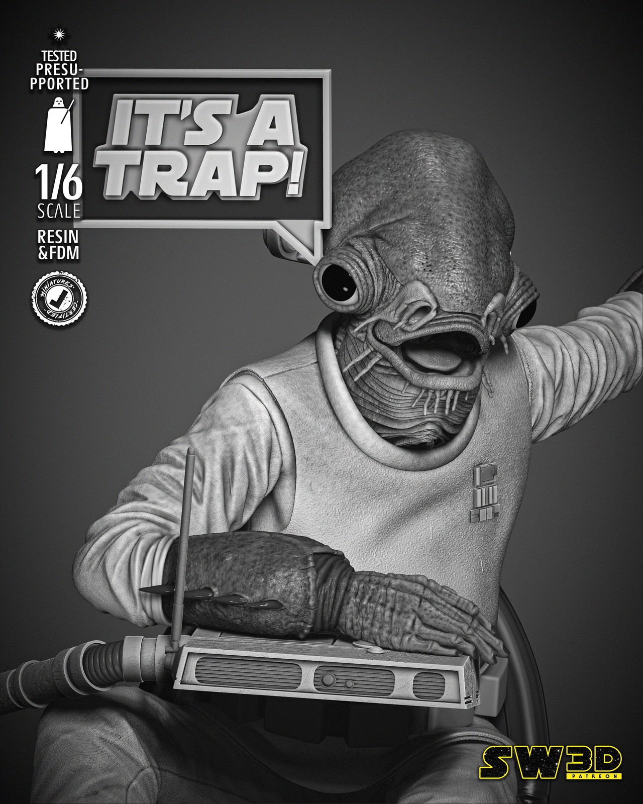 Ackbar Admiral Sculpture - Image 5