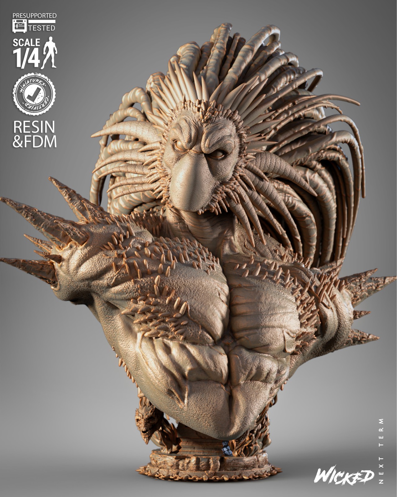 Black Heart Portrait Bust - Image 2