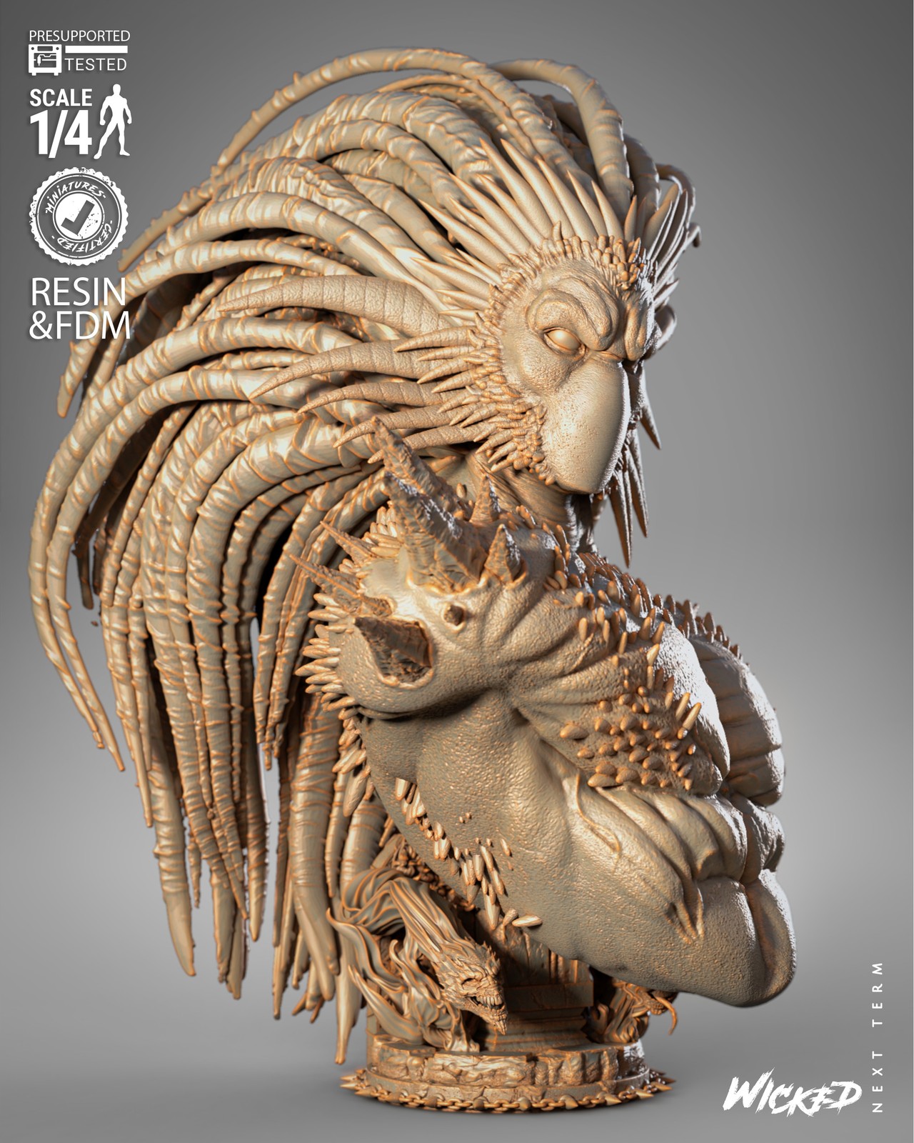 Black Heart Portrait Bust - Image 4