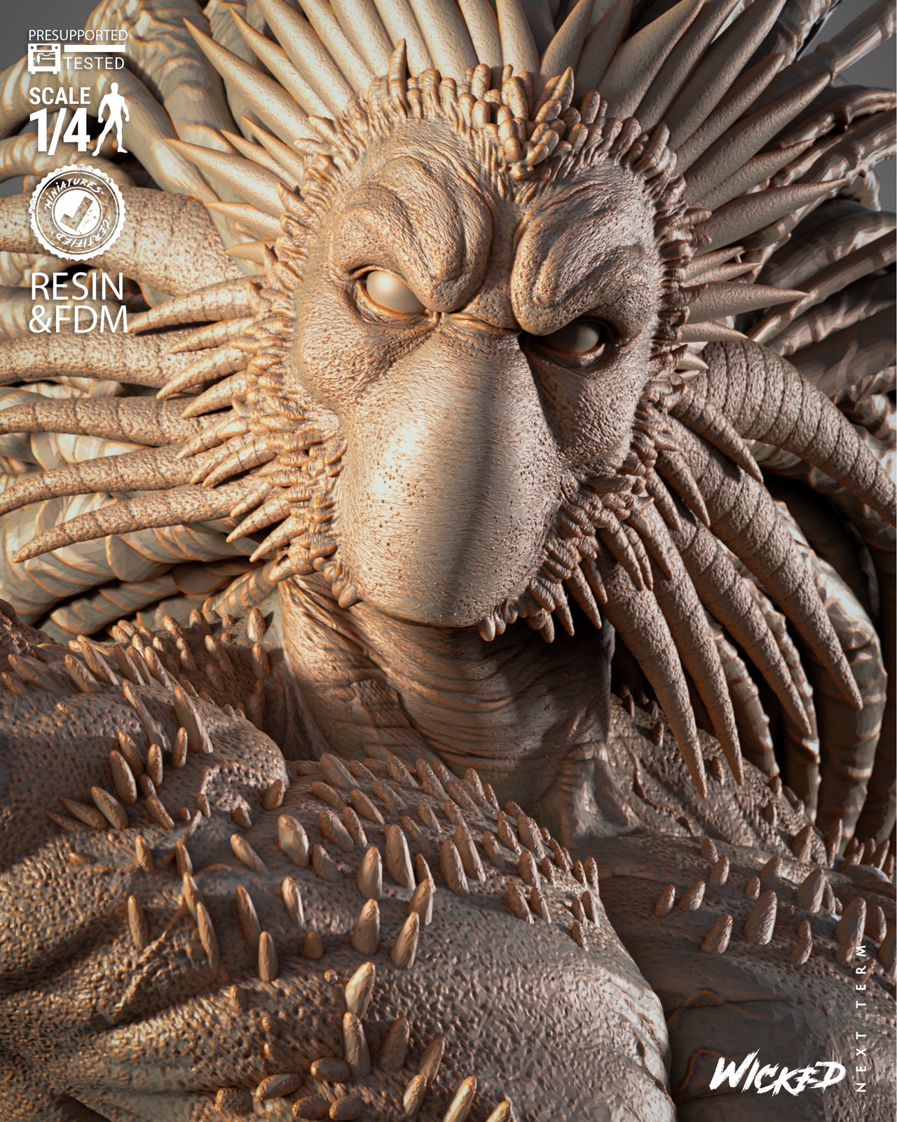 Black Heart Portrait Bust - Image 5