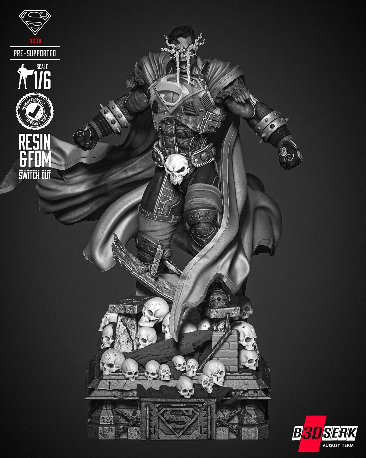 Superman Dark Night Sculpture
