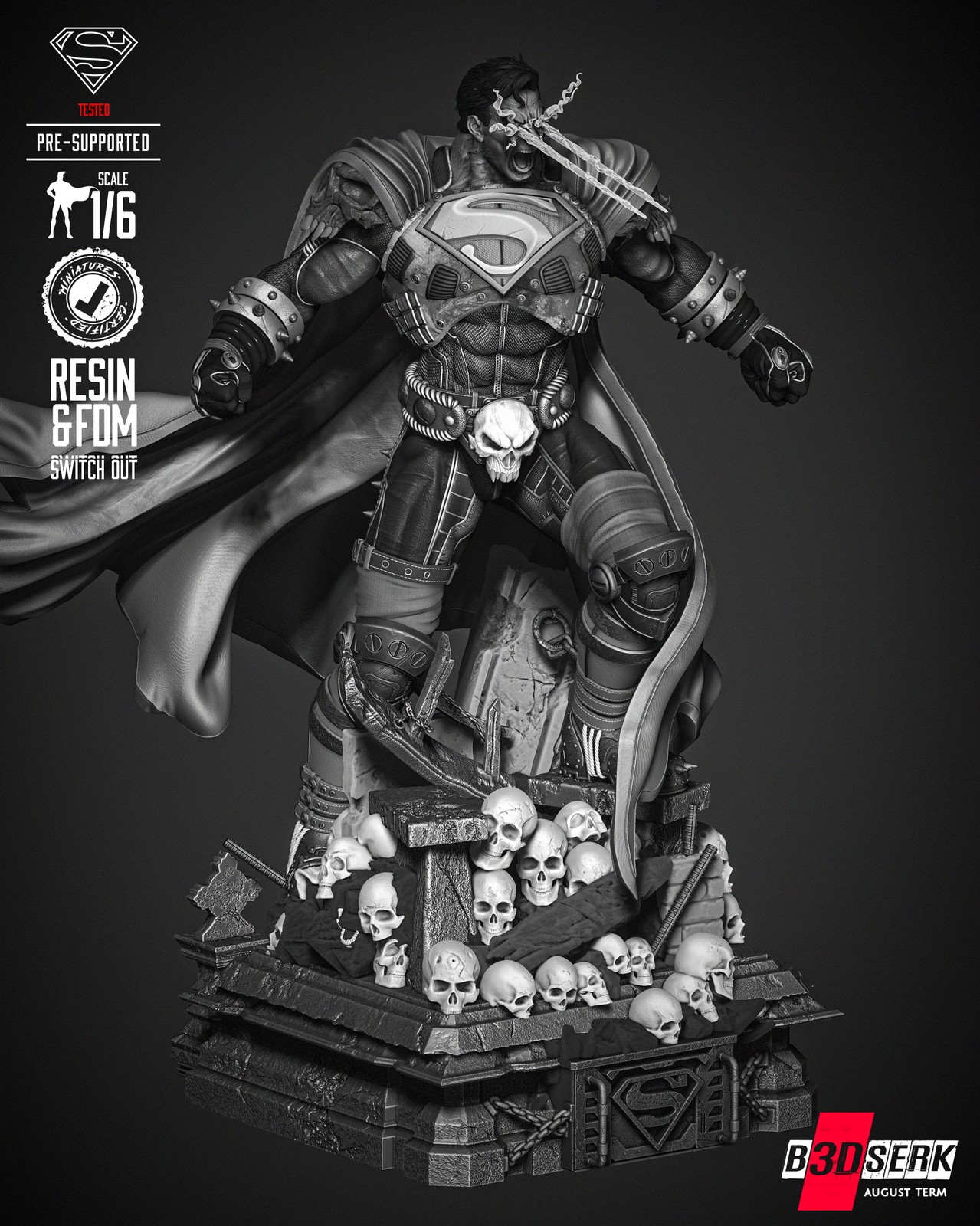 Superman Dark Night Sculpture - Image 3