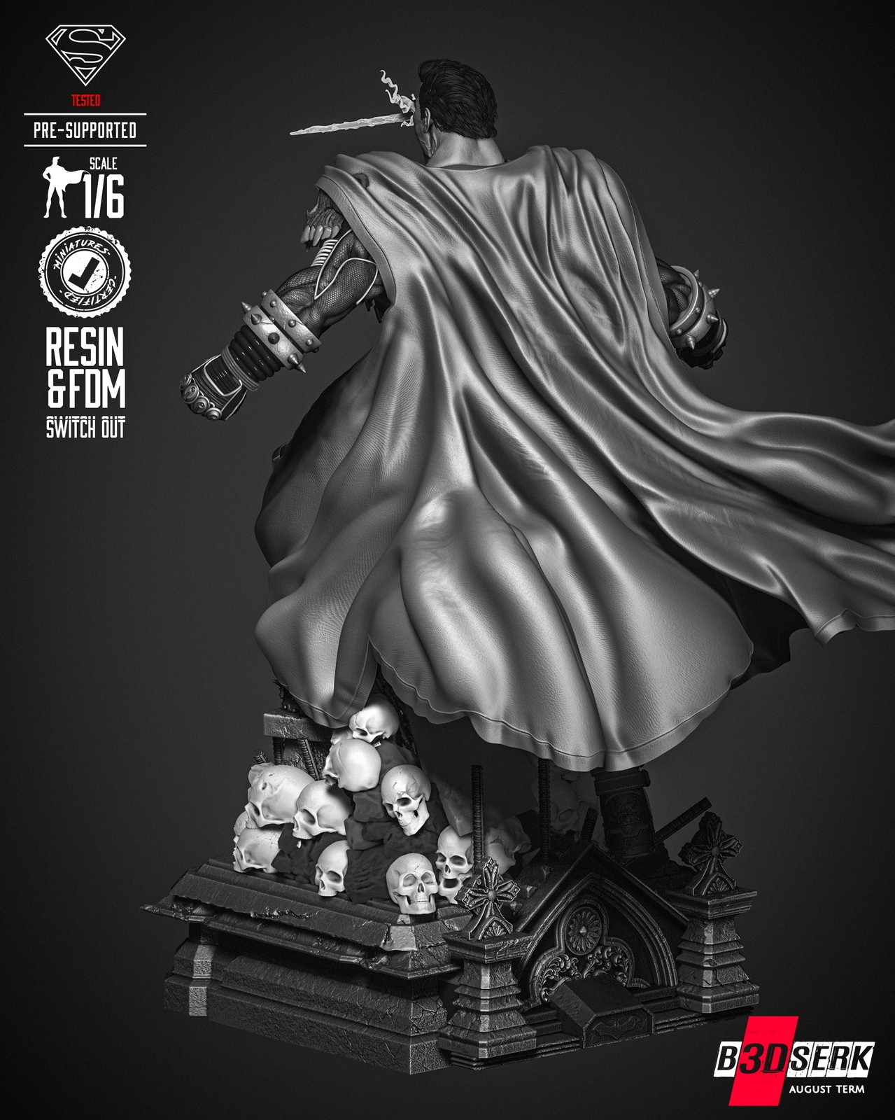 Superman Dark Night Sculpture - Image 4