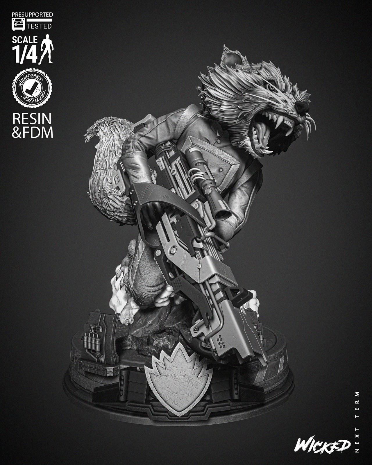 Rocket Comic Version Bust