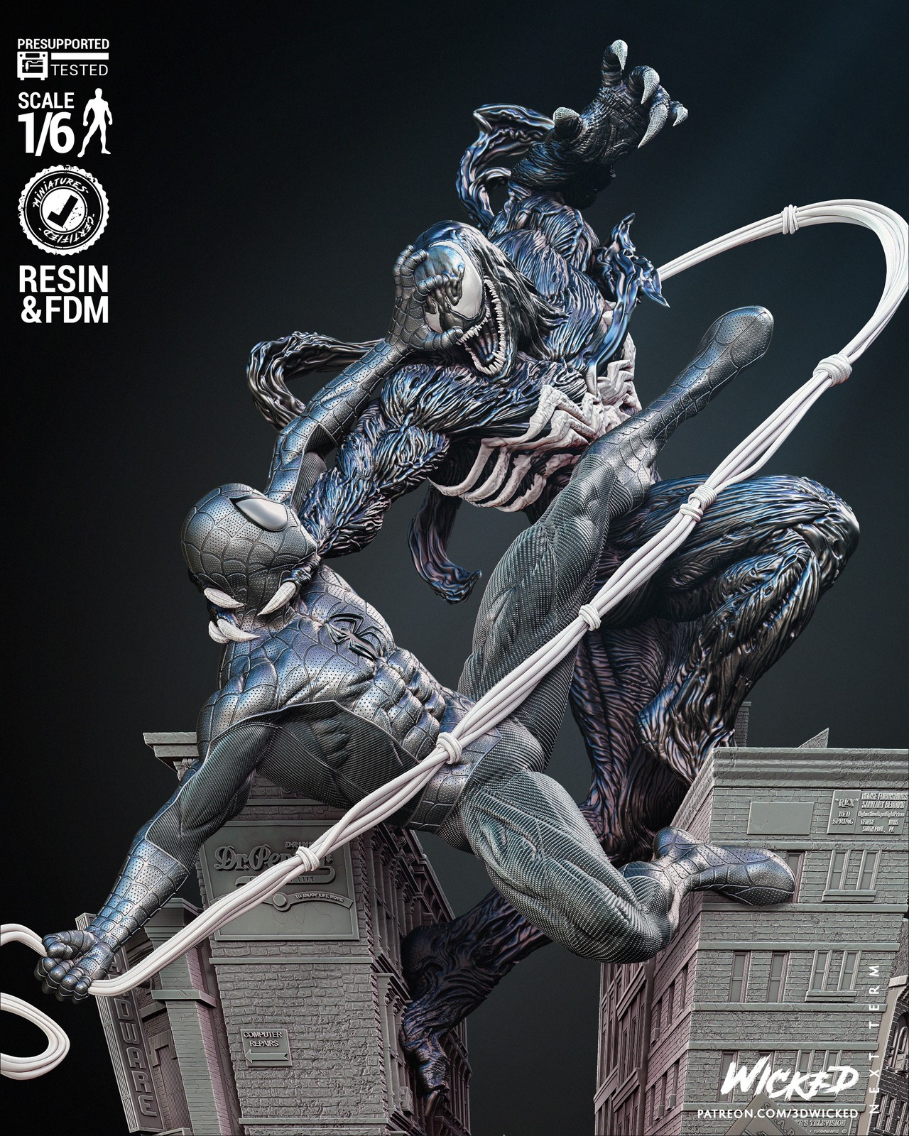 Venom and Spiderman Diorama - Image 2