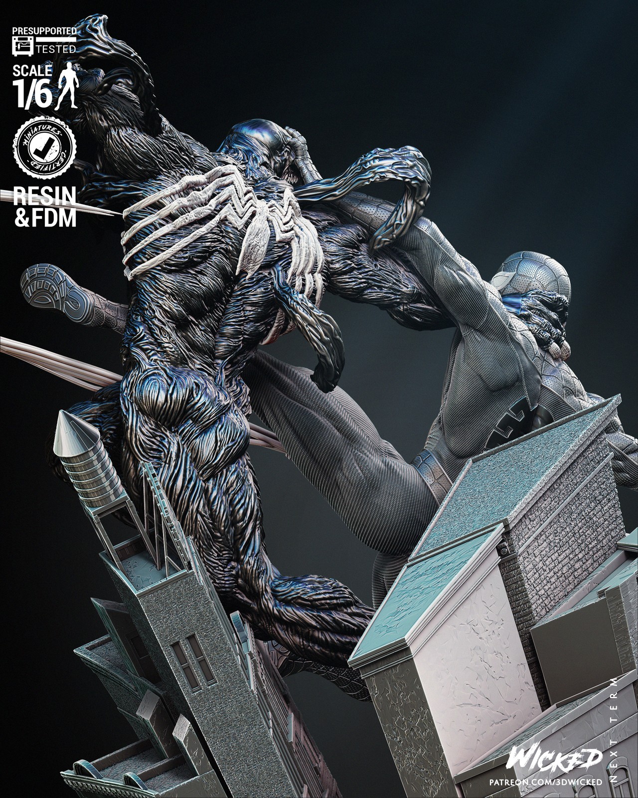 Venom and Spiderman Diorama - Image 3
