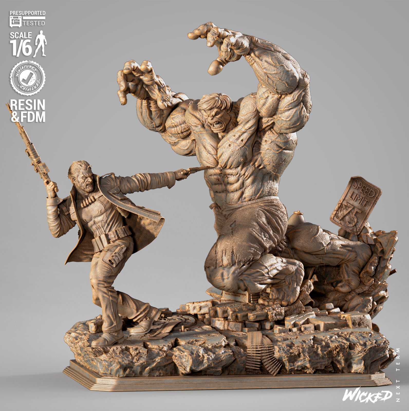 Hulk & Punisher - Diorama (Marvel)