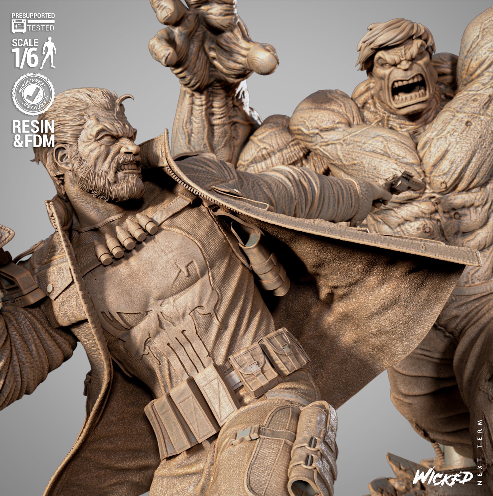 Hulk vs Punisher Diorama - Image 5