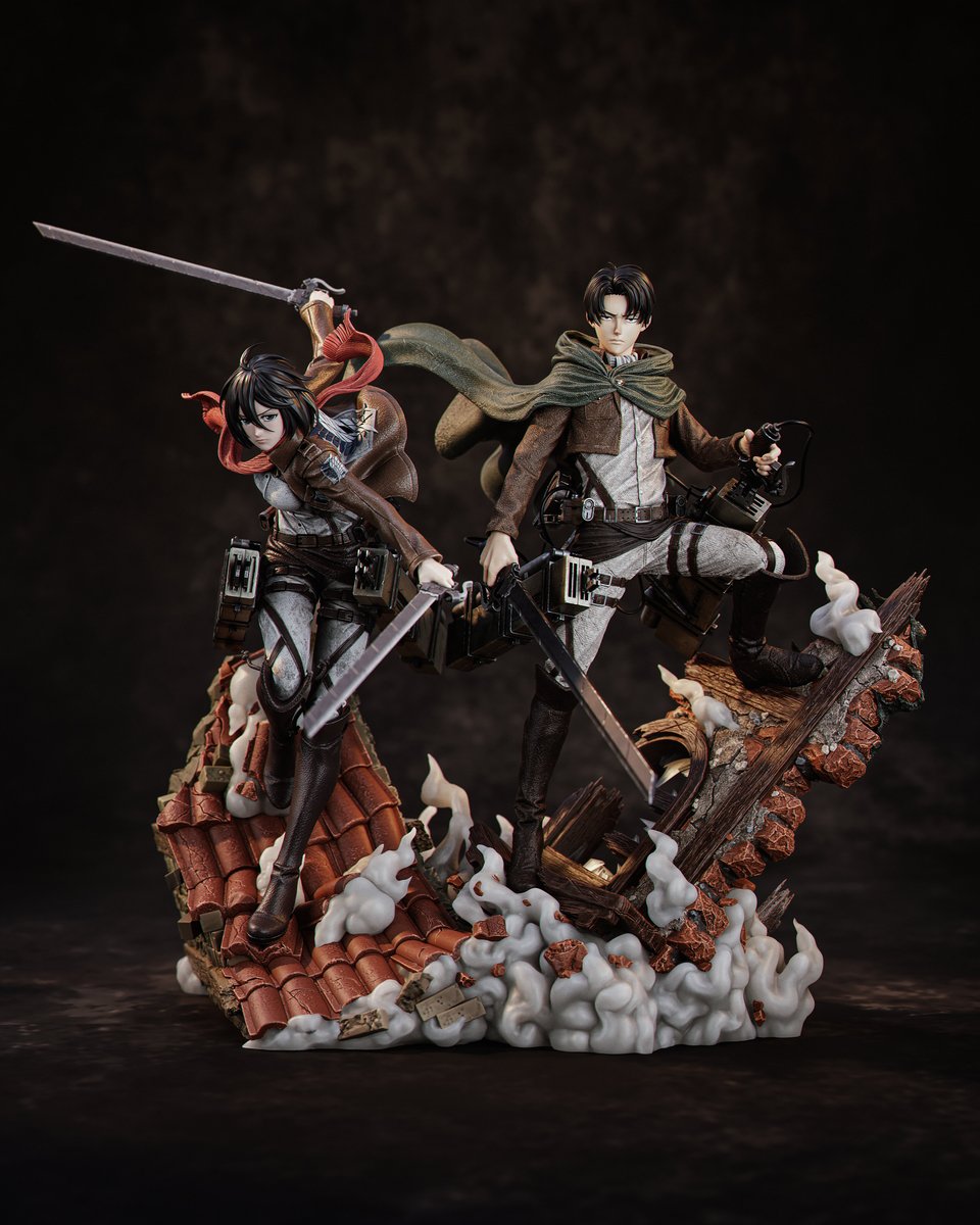 Mikasa and Levi Diorama