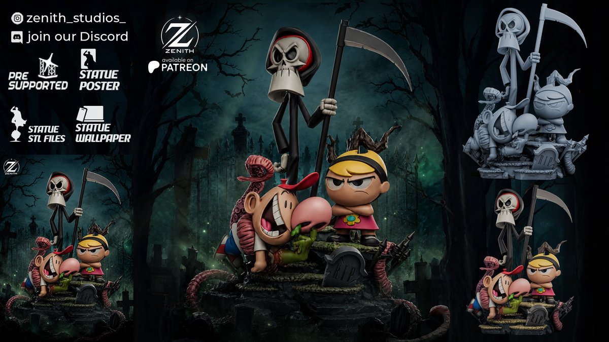 Billy, Mandy & Grim - Diorama (The Grim Adventures of Billy & Mandy)