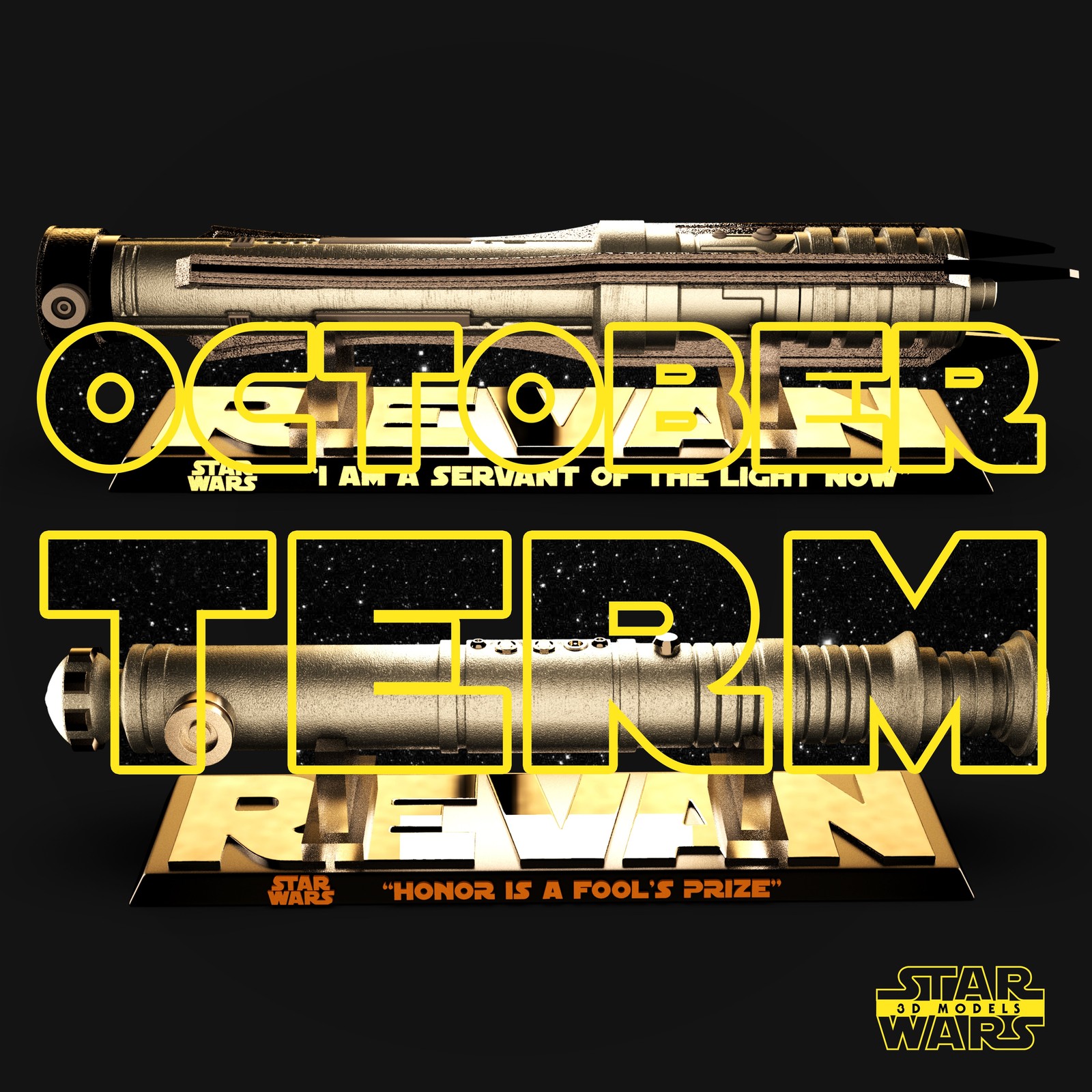 Darth Revan Lightsabers Sculptures