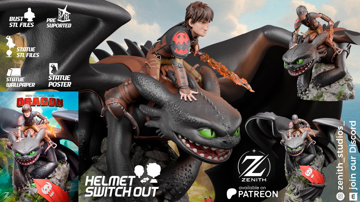 Hiccup & Toothless (How to Train Your Dragon)