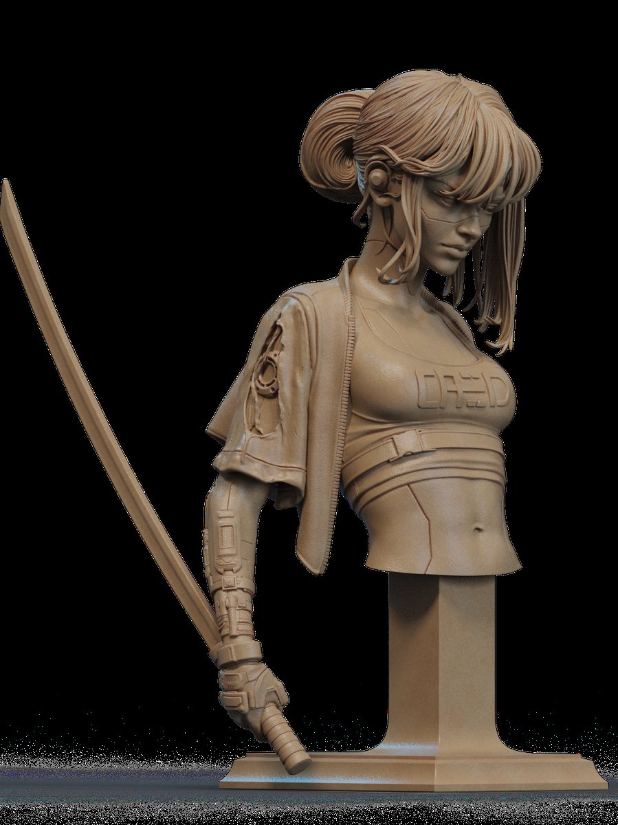 Cyber Samurai Bust