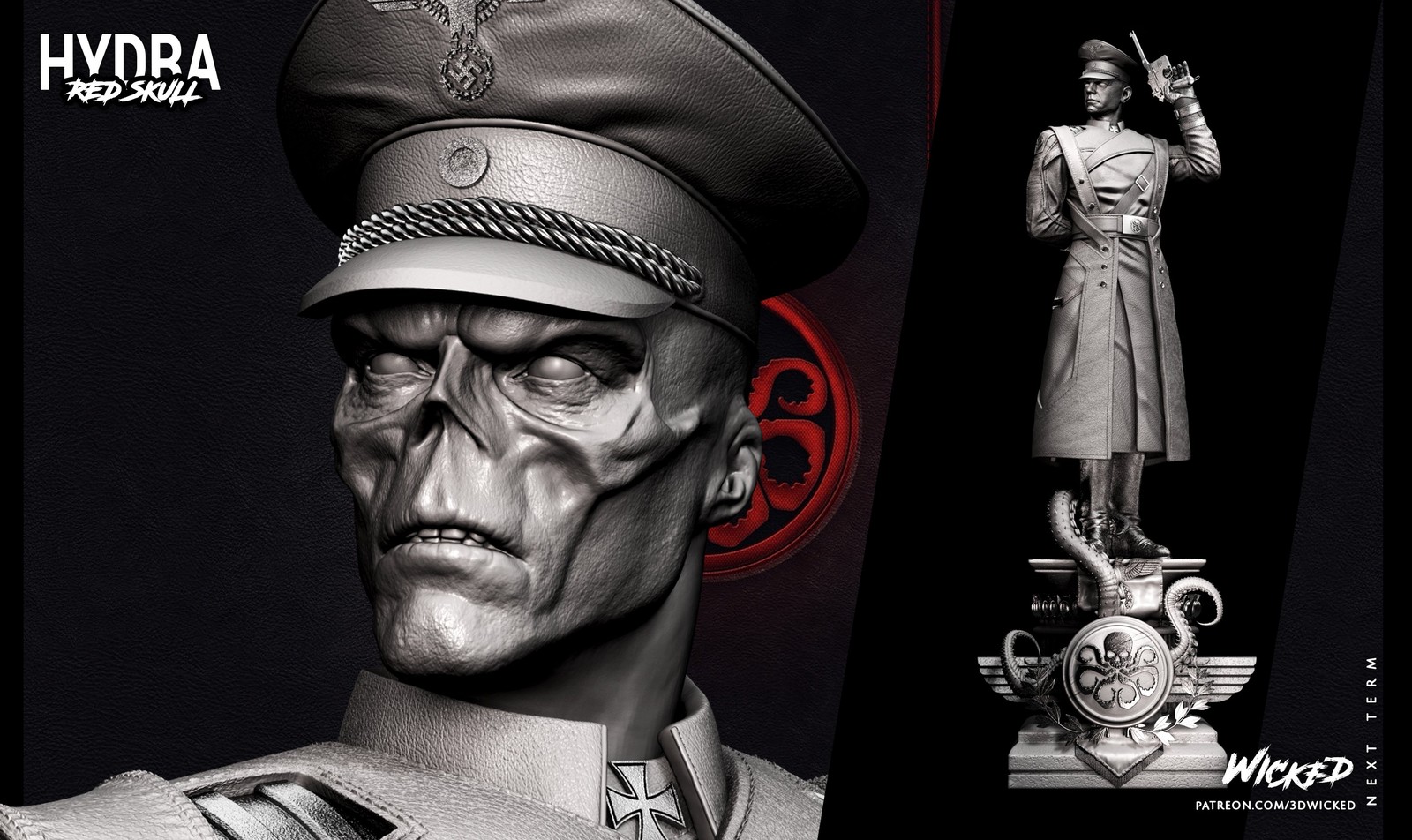 Marvel Red Skull Sculpture