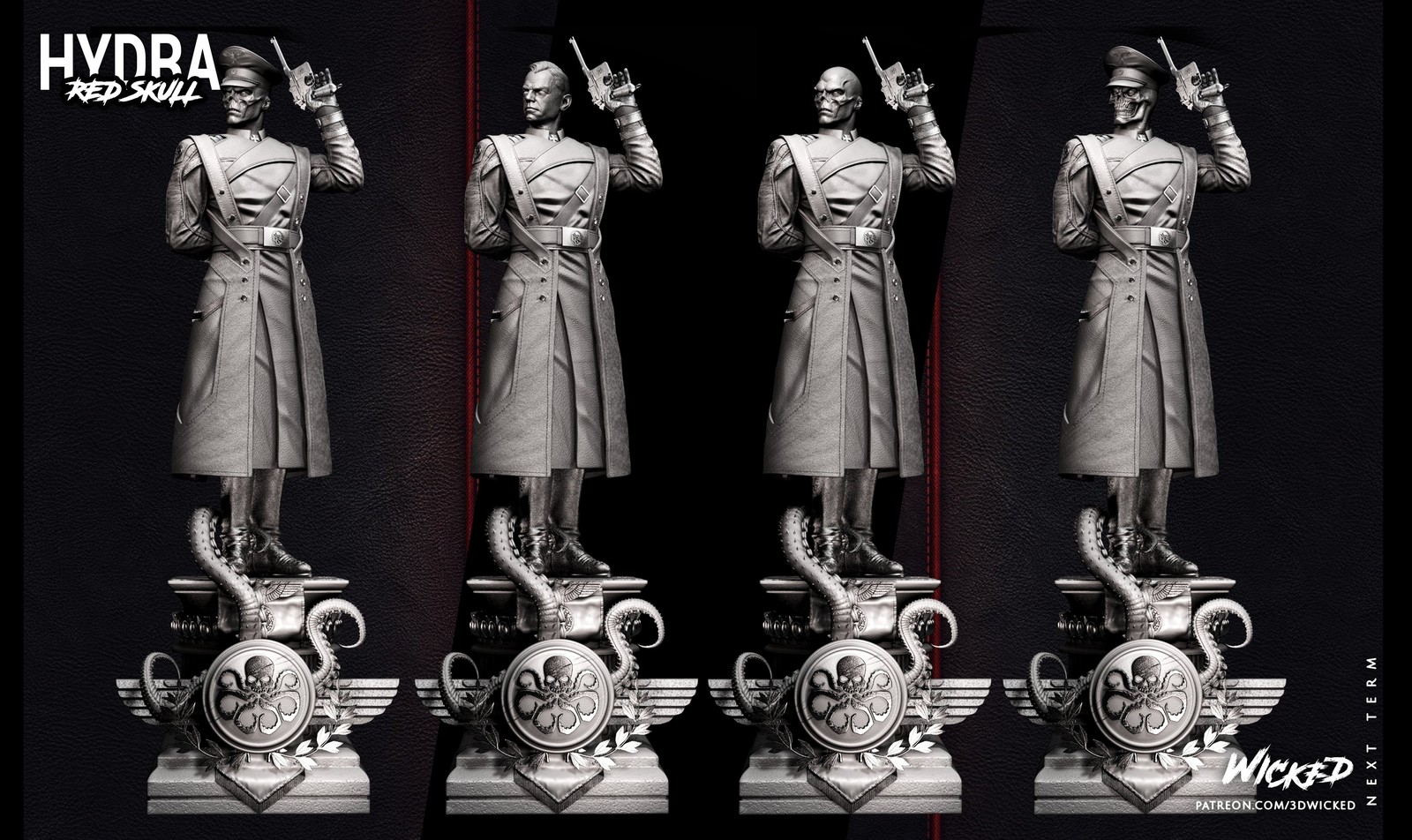 Marvel Red Skull Sculpture - Image 3