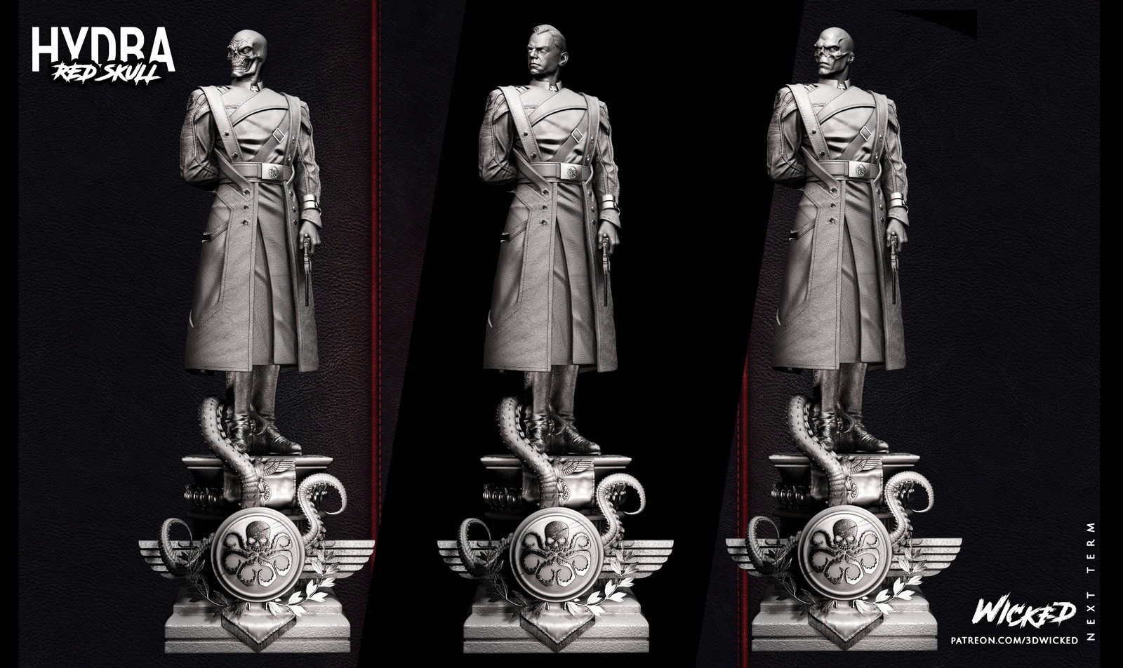 Marvel Red Skull Sculpture - Image 4