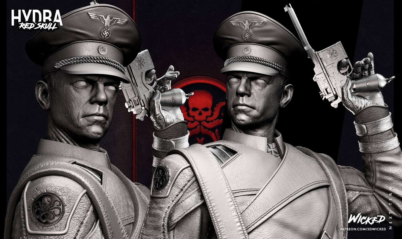Marvel Red Skull Sculpture - Image 5