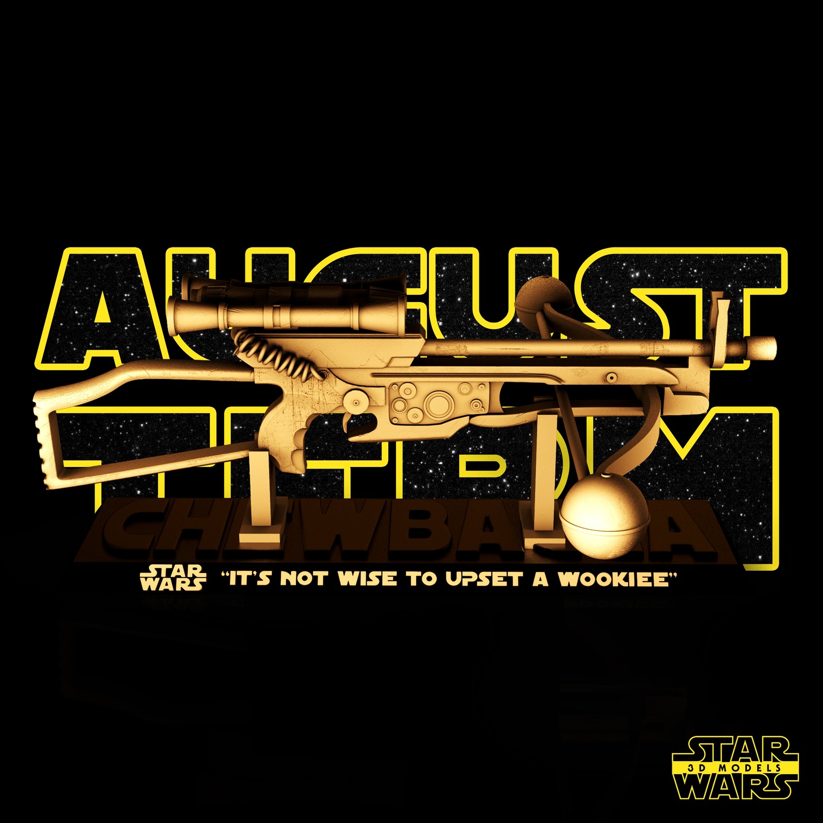 Chewbacca Bowcaster Sculpture