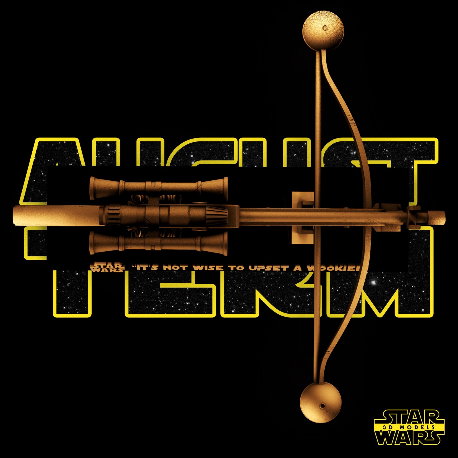 Chewbacca Bowcaster Sculpture - Image 4