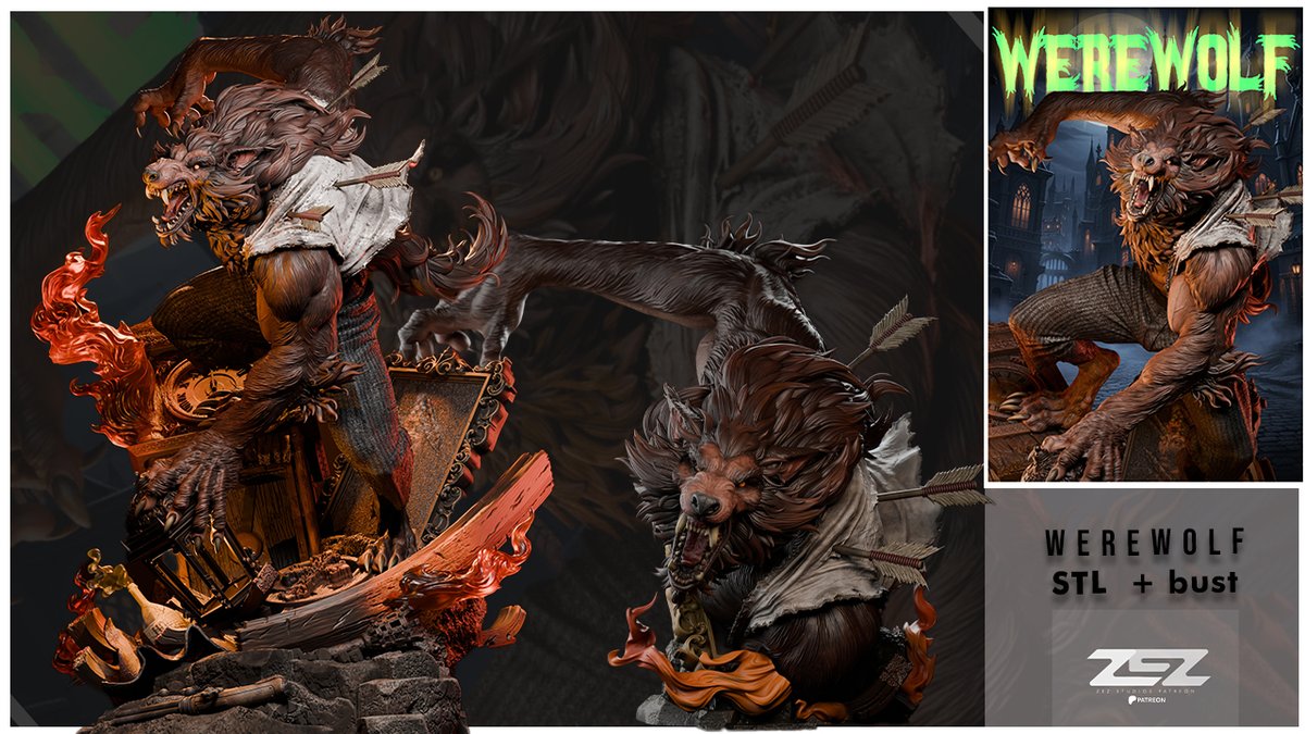 Werewolf Bust