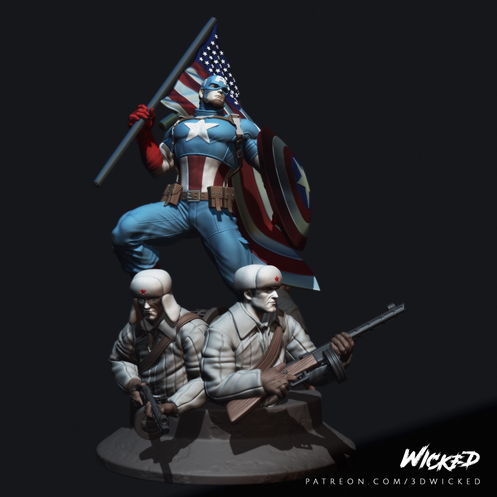 Marvel Avengers Captain America Sculpture