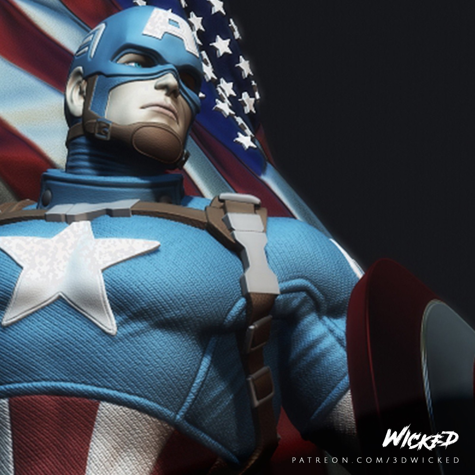 Marvel Avengers Captain America Sculpture - Image 3