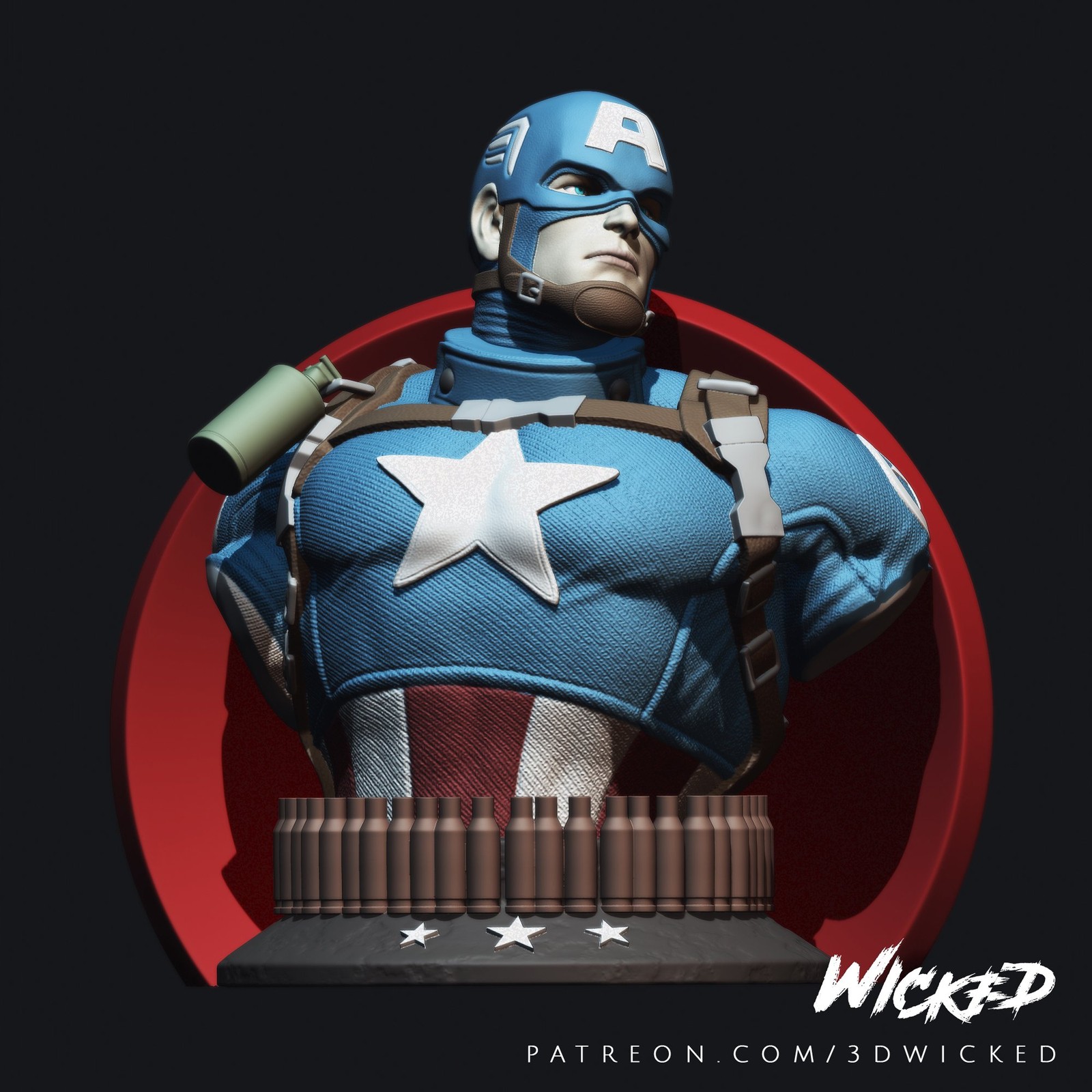 Marvel Avengers Captain America Bust